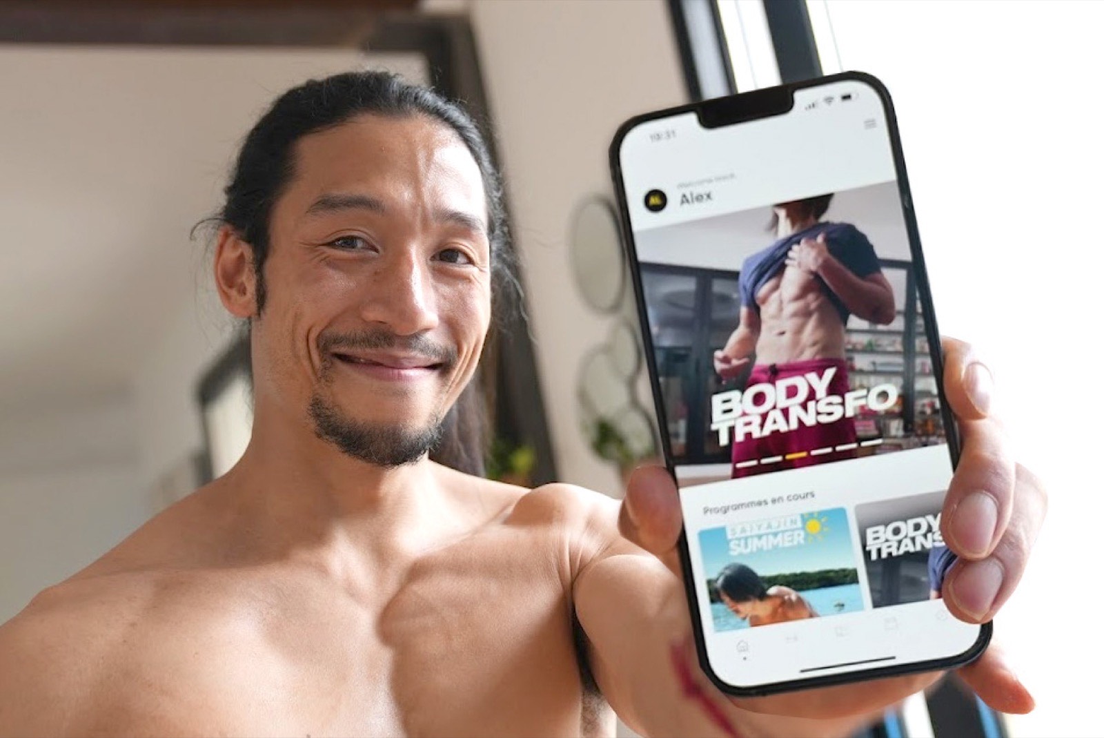 Application Alex Levand sur smartphone